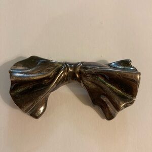 LOVELY SIGNED AIRESS 925 STERLING SILVER FLOPPY PUFFY BOW BROOCH